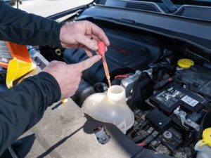 Check anti-freeze temperature to prevent engine damage during winter